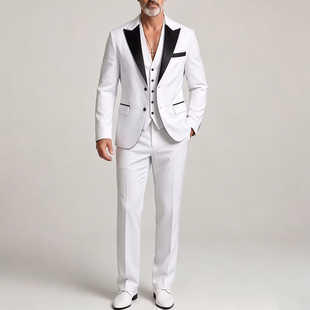 Bộ vest nam trắng sang trọng lịch lãm